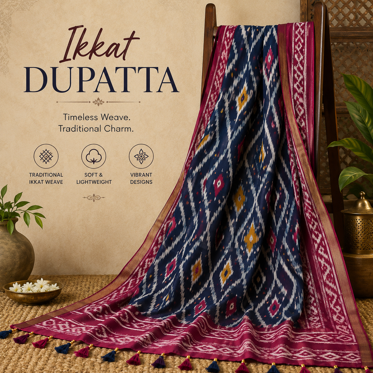 IKKAT DUPATTA