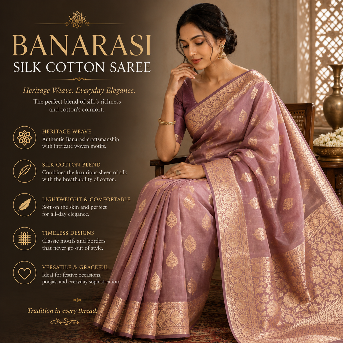 BANARASI SILK COTTON SAREE
