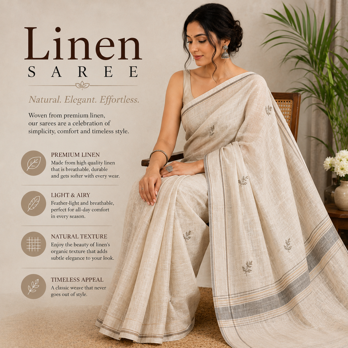 LINEN SAREE