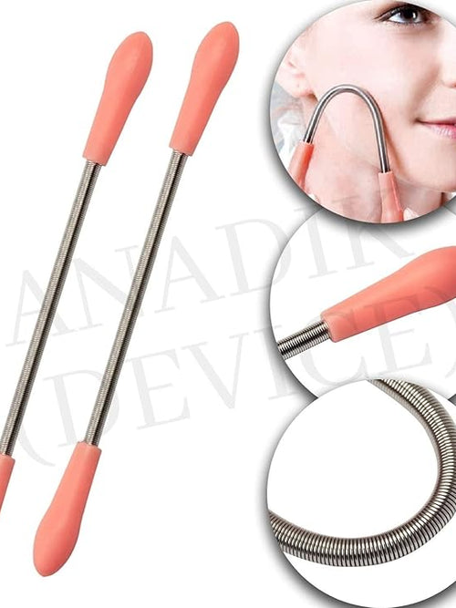 Facial Hair Spring Remover Stick Removal Threading Beauty Tool Epilator 2 pcs