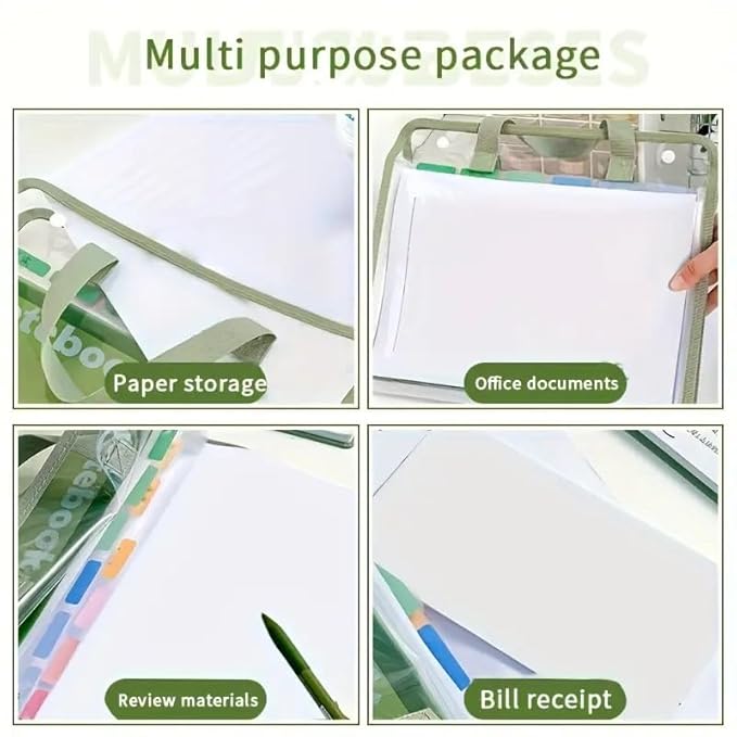 File Organizer with Handle, Expanding File Folder Document Organizer with 13 Pockets, Document Organizer with Labels