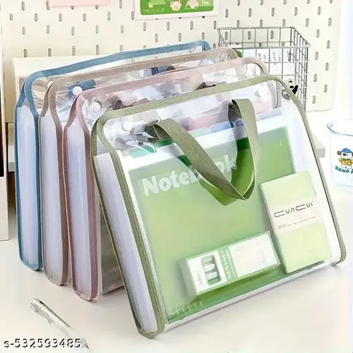 File Organizer with Handle, Expanding File Folder Document Organizer with 13 Pockets, Document Organizer with Labels