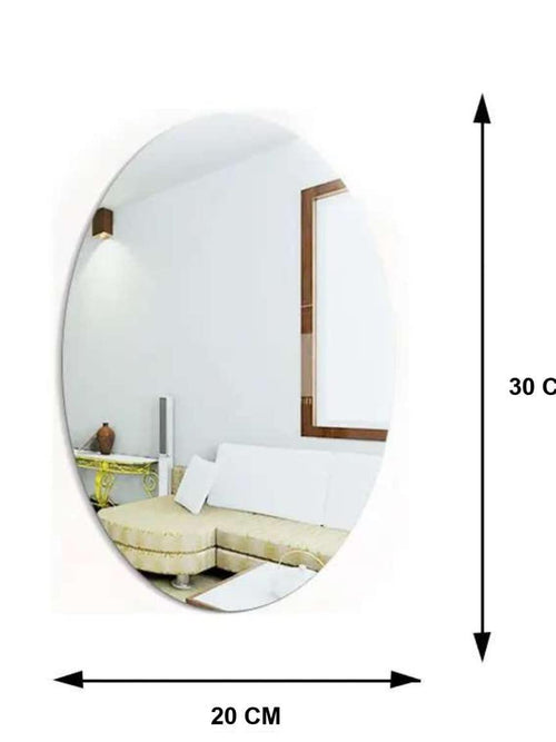 Combo of Oval Shape & Square Shape Mirror (Pack of 1)