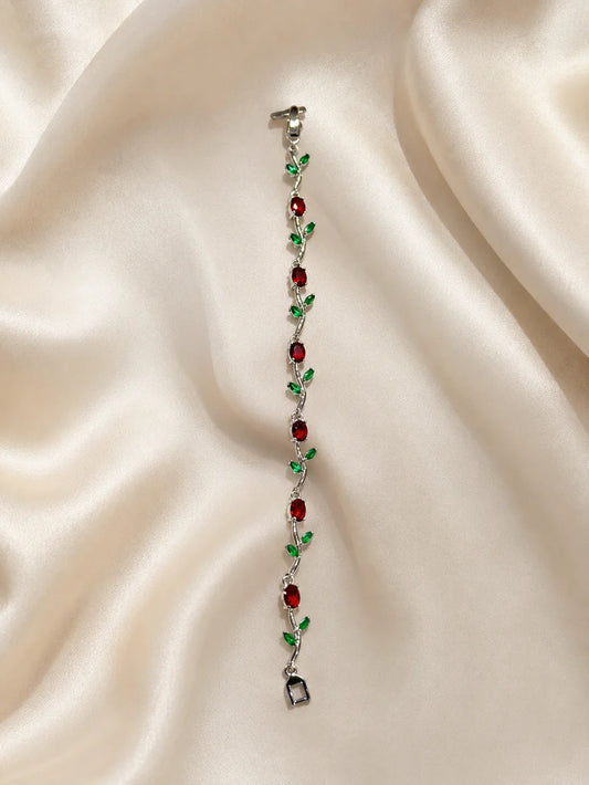 Korean Style Dainty Rose Vine Link Bracelet