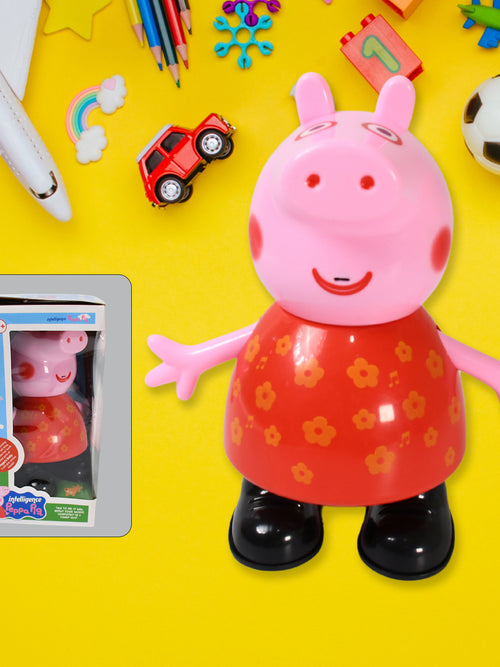 17926 Pig Children Play Toy Pretend Play Toy Fun Gift For Kids Movable Hands Legs Pig Pretend Play Toy Set For Kids Children With Soft Rubber Material (1 Pc  Battery Not Included)