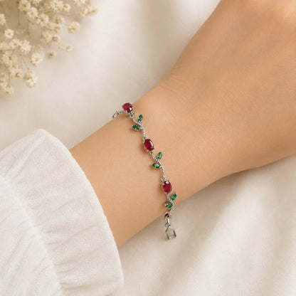 Korean Style Dainty Rose Vine Link Bracelet