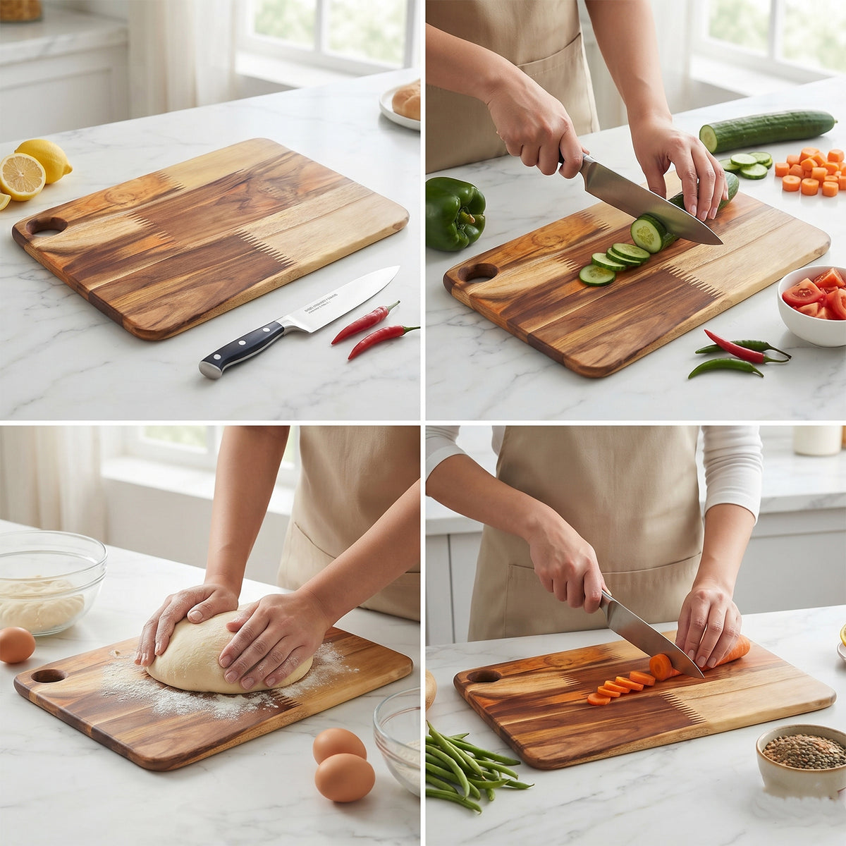 Wooden Chopping Board And Cutting Board For Kitchen 10 X 14 Inch (1 Pc)