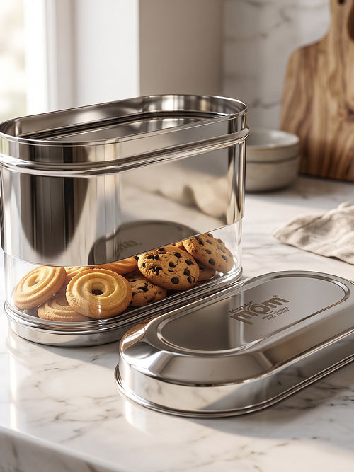 Supermom Premium Stainless Steel Modular Oval Canister (1500 Ml)