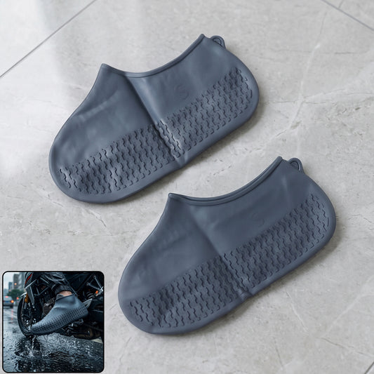 Waterproof Silicone Rain Shoe Cover 23 Cm Small Anti Slip Navy Blue (1 Pair)