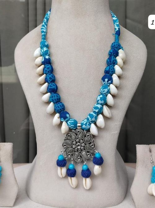 beautiful boho style long necklace set