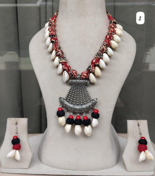 beautiful boho style long necklace set