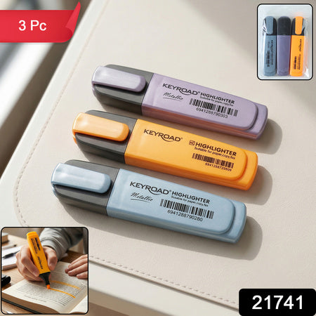 Premium Highlighter Marker Pen Set (3 Pc)