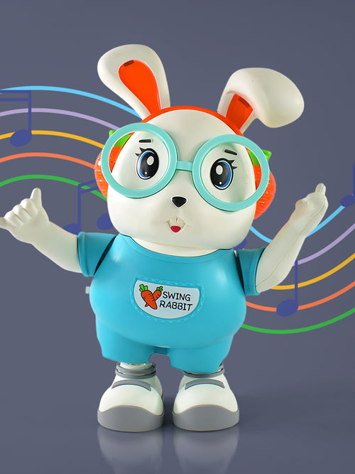 Swing Rabbit Musical Dancing Toy  Interactive Bunny With Lights Sounds (1 Pc  Battery Not Included)