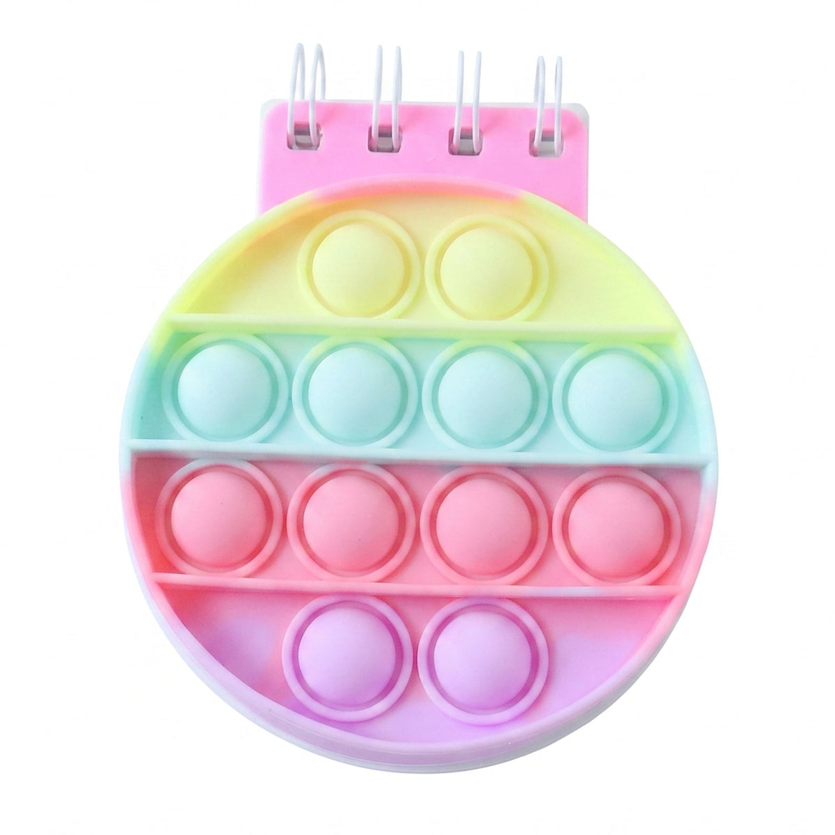 Mini Pop It Diary Fidget Notebook For Kids Rainbow Silicone Bubble (1 Pc)