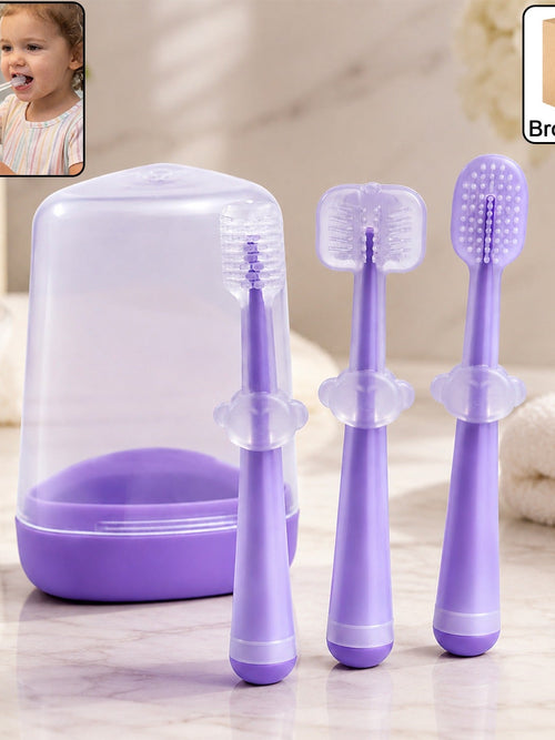 Soft Baby Toothbrush Set  Gentle On Gums Easy To Use For Toddlers